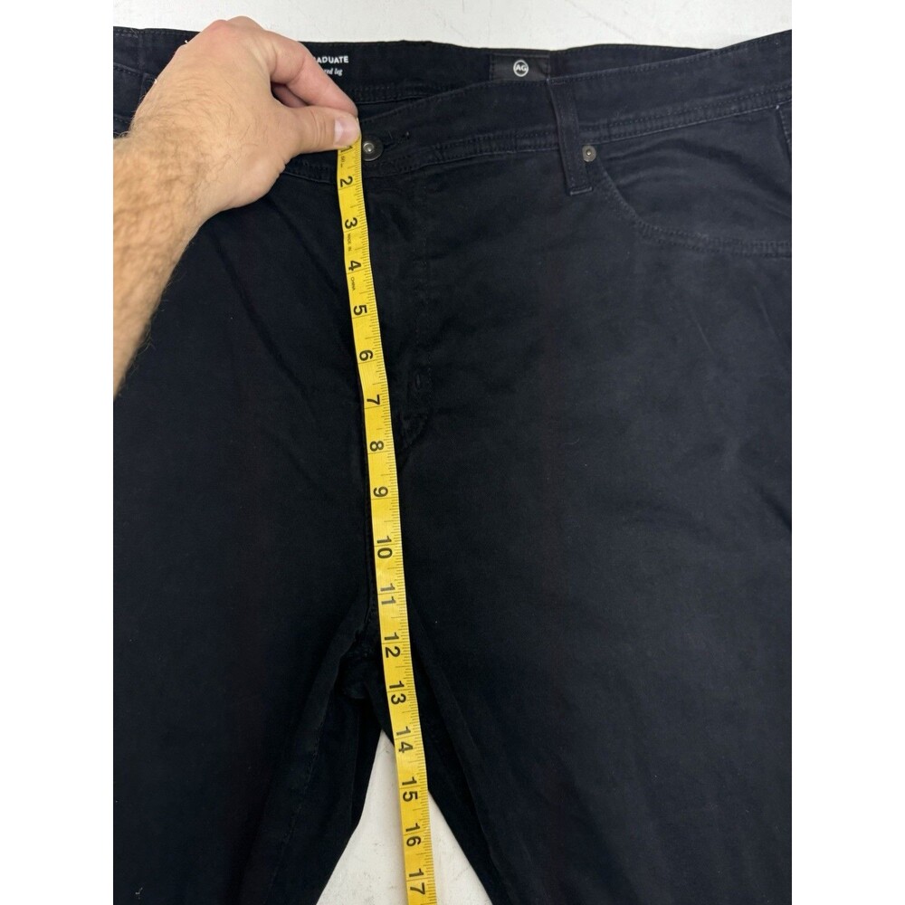 AG Adriano Goldschmied Chino Pants Mens 40x32 Black The Graduate Tailored Leg - Picture 4 of 9